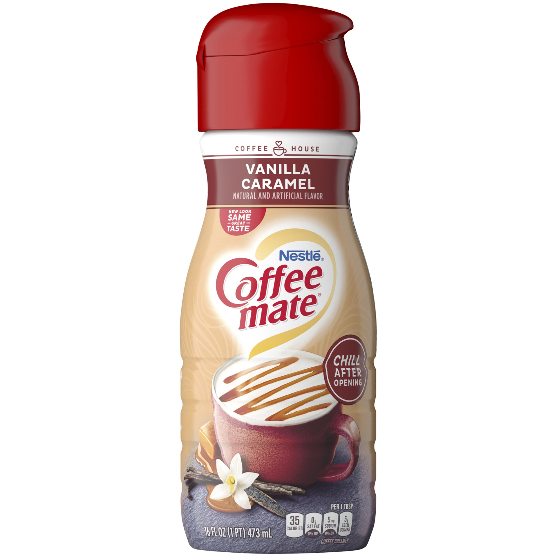 slide 2 of 8, Nestlé Coffeemate Vanilla Caramel Liquid Coffee Creamer, 16 oz