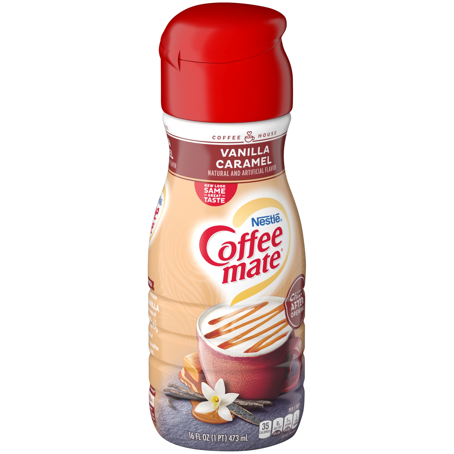 slide 3 of 8, Nestlé Coffeemate Vanilla Caramel Liquid Coffee Creamer, 16 oz