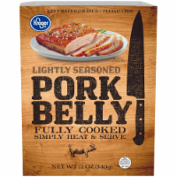 slide 1 of 1, Kroger Lightly Seasoned Fully Cooked Pork Belly, 12 oz