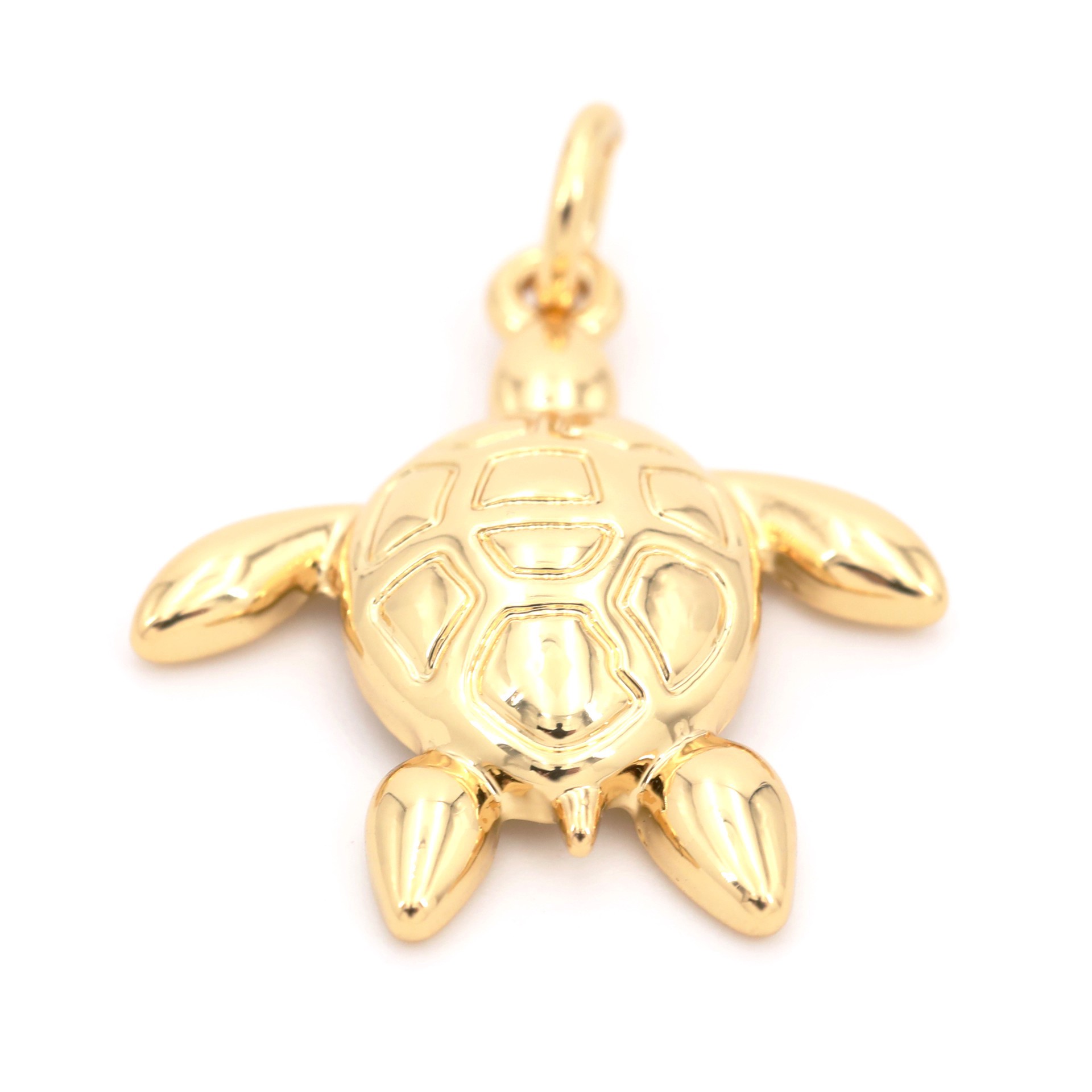 slide 6 of 7, 14k Gold Plated Turtle Charm By Bead Landing, 1.1 in x 0.84 in x 0.24 in