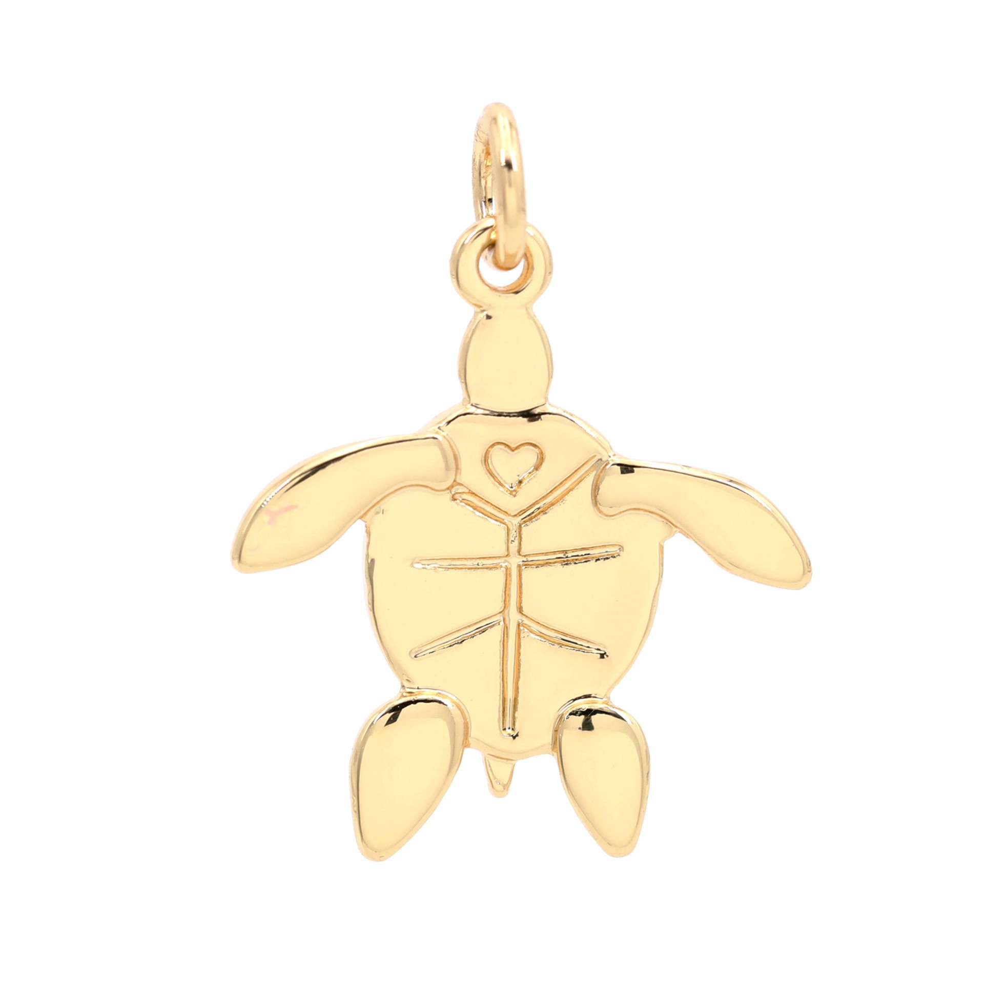 slide 5 of 7, 14k Gold Plated Turtle Charm By Bead Landing, 1.1 in x 0.84 in x 0.24 in