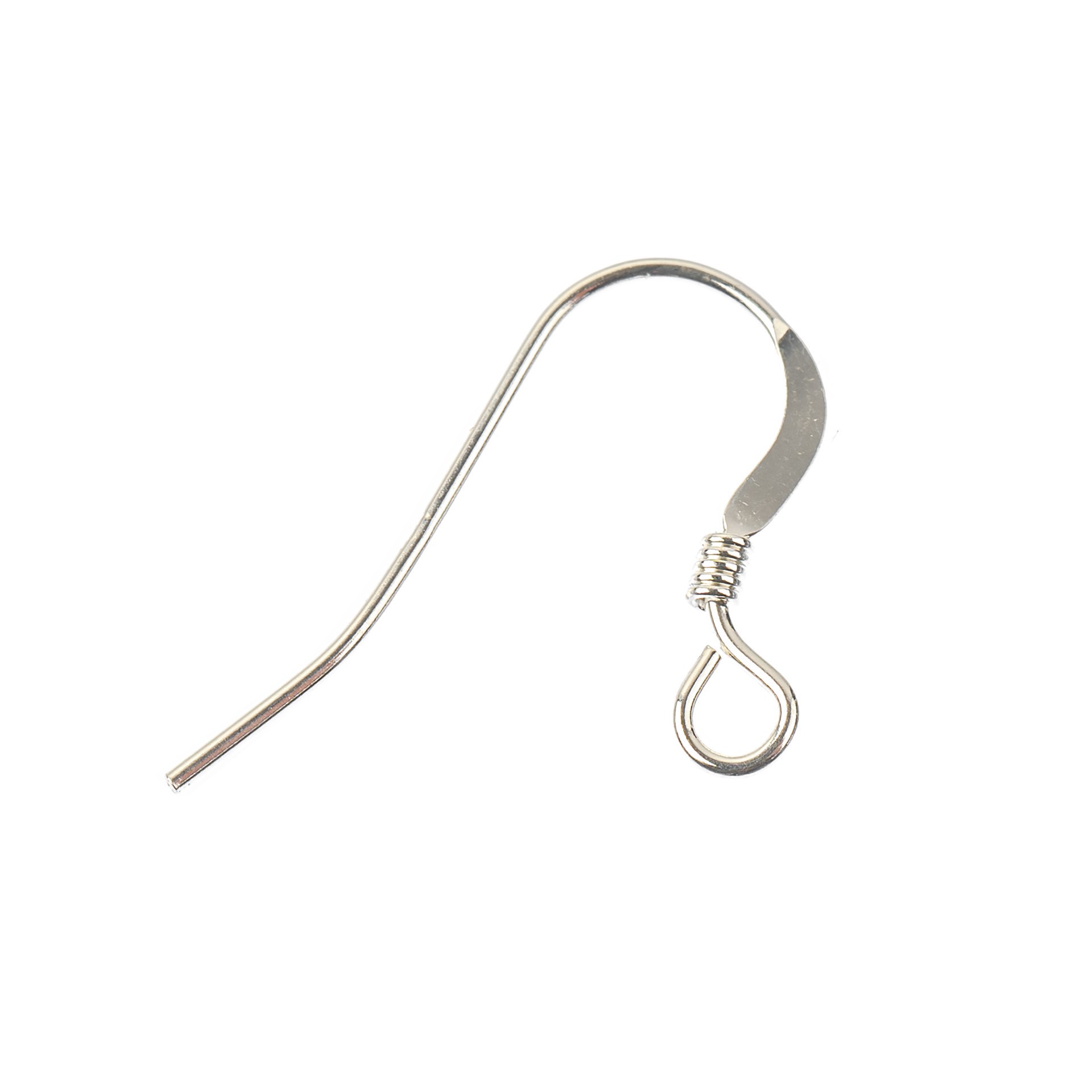 slide 3 of 3, 12mm Sterling Silver Fish Hook Ear Wires, 2ct. By Bead Landing, 12mm