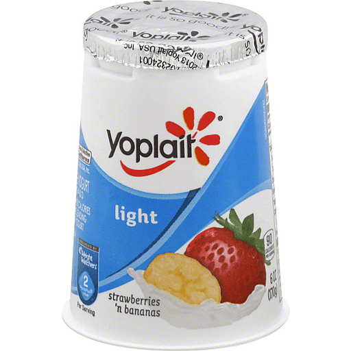 slide 3 of 3, Yoplait Light Strawberries 'n Bananas Yogurt, 6 oz