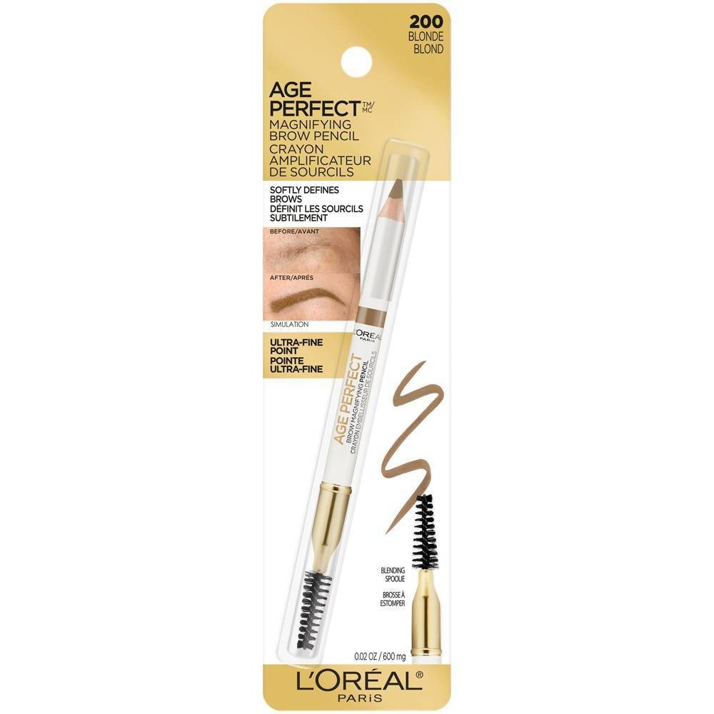 slide 2 of 6, L'Oréal Age Perfect Brow Magnifying Pencil With Vitamin E, Blonde, 1 ct