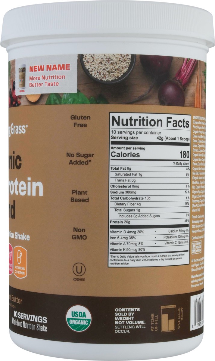 slide 5 of 9, Amazing Grass Organic Plant Protein blend Chocolate Peanut Butter All-In-One Nutrition Shake 14.8 oz, 1 ct