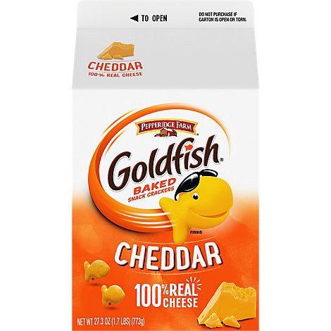 slide 1 of 1, Goldfish Cheddar Cheese Crackers - 27.3 oz, 27.3 oz