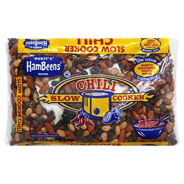 slide 1 of 1, Hurst's Hambeens Slow Cooker Chili Beans, 15.5 oz