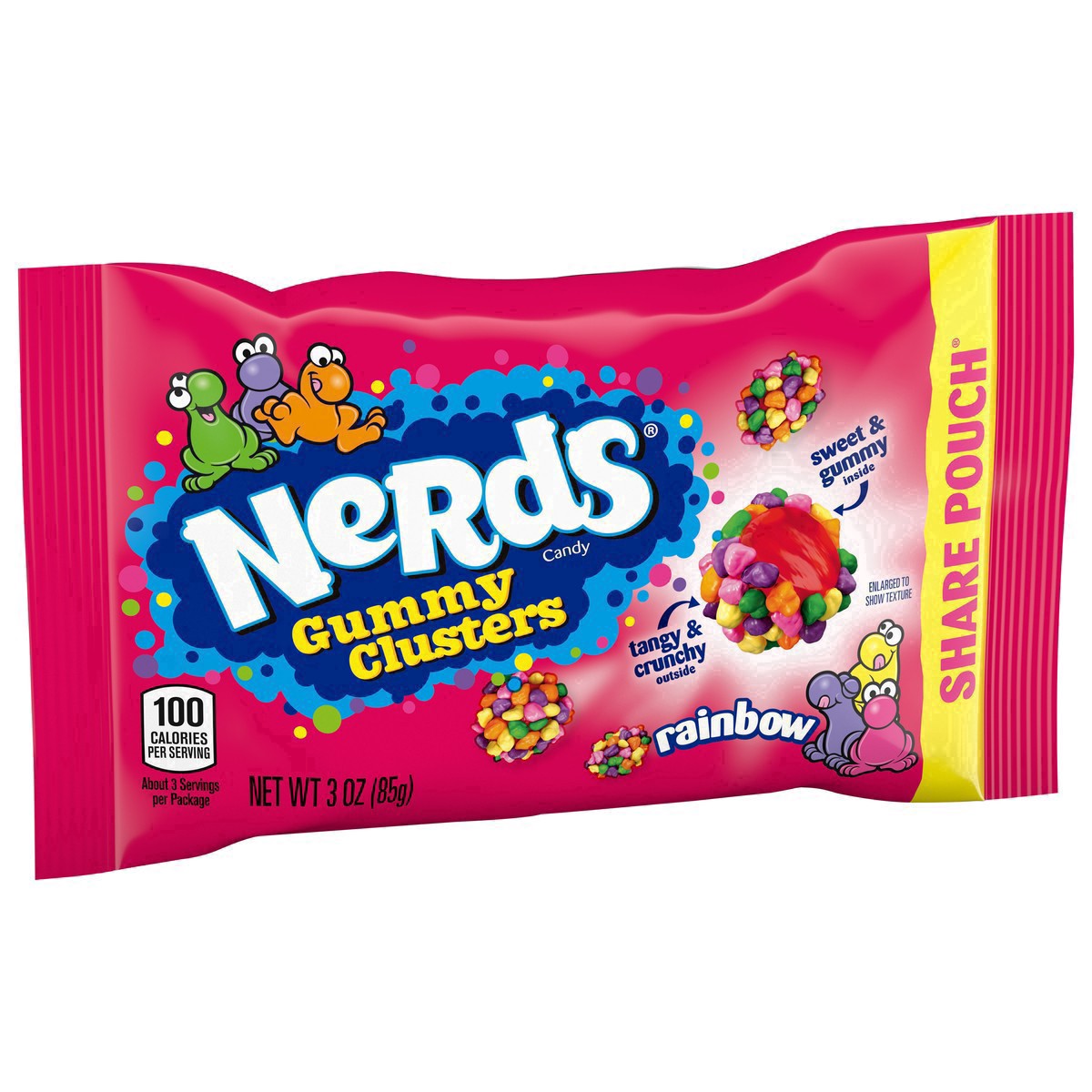 slide 12 of 56, Nerds Share Pouch Gummy Clusters Rainbow Candy 3 oz, 3 oz