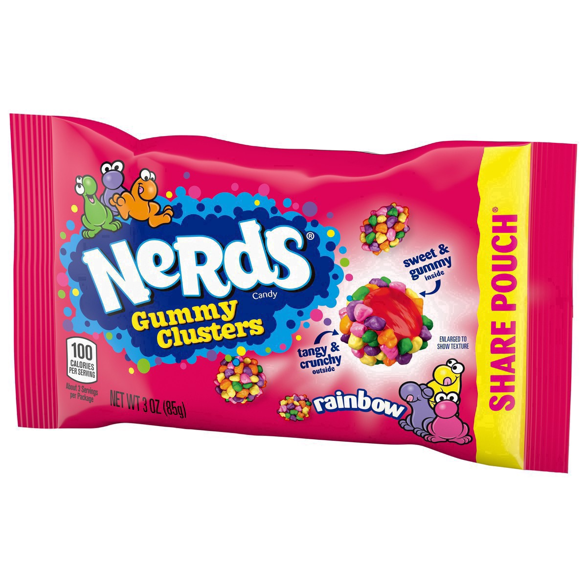 slide 36 of 56, Nerds Share Pouch Gummy Clusters Rainbow Candy 3 oz, 3 oz