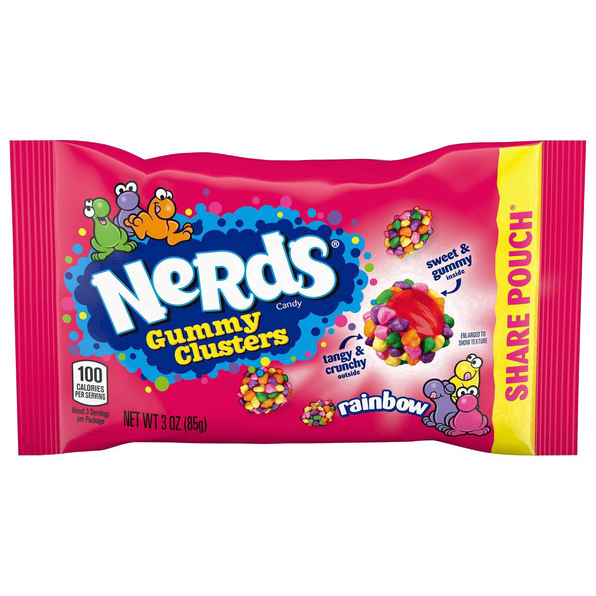 slide 48 of 56, Nerds Share Pouch Gummy Clusters Rainbow Candy 3 oz, 3 oz