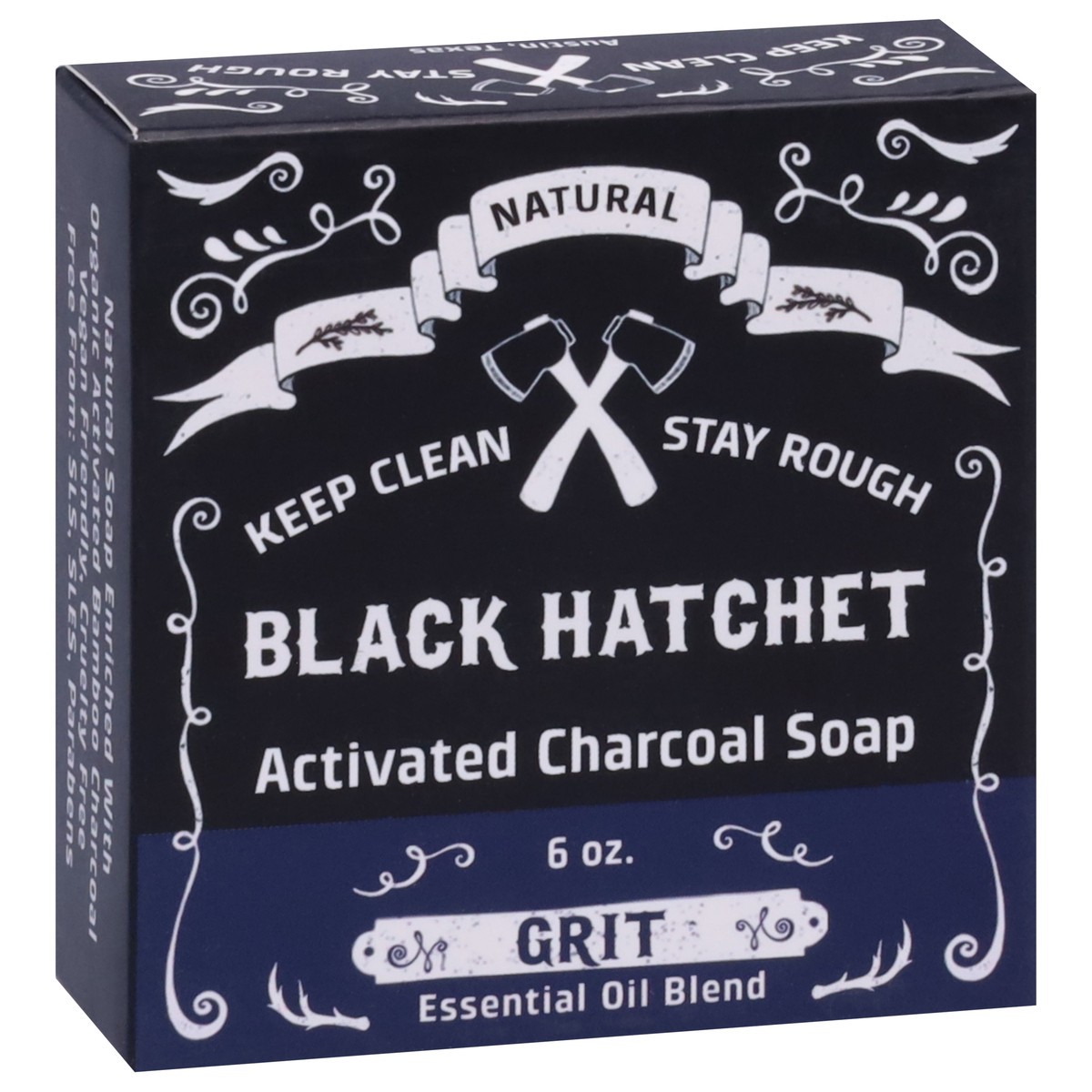 slide 8 of 12, Black Hatchet Activated Charcoal Grit Soap 6 oz, 6 oz