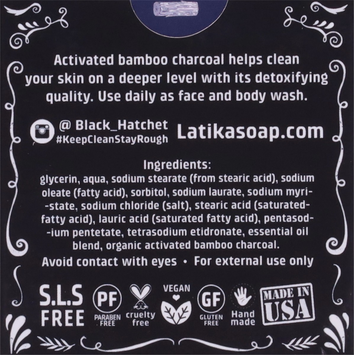 slide 2 of 12, Black Hatchet Activated Charcoal Grit Soap 6 oz, 6 oz