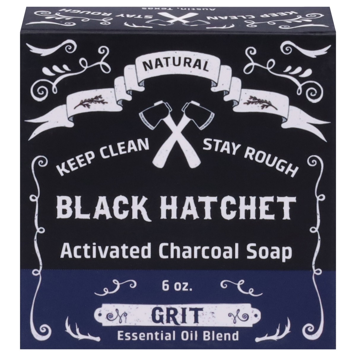 slide 5 of 12, Black Hatchet Activated Charcoal Grit Soap 6 oz, 6 oz
