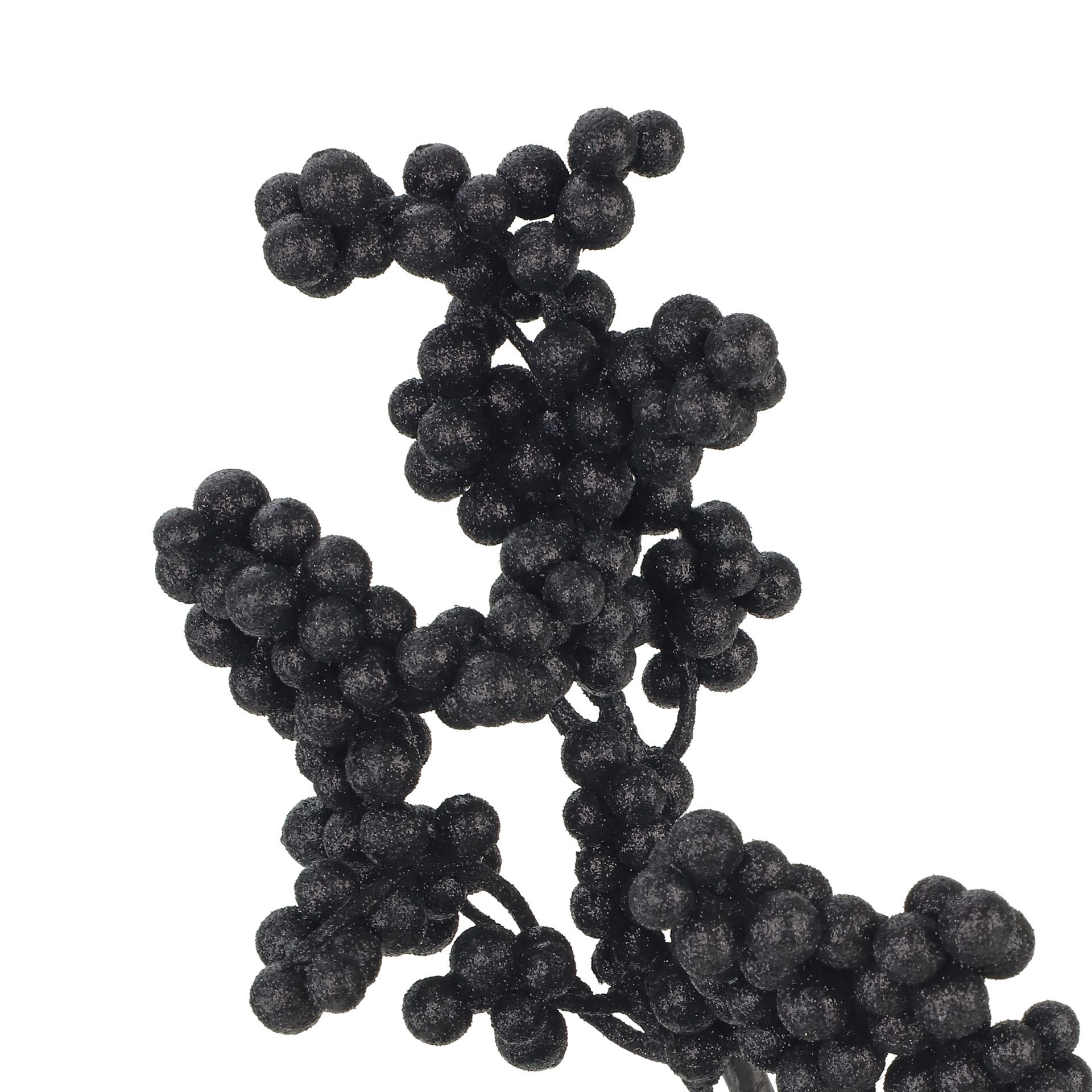 slide 3 of 3, 31" Glittered Black Berry Stem By Ashland, 4 in x 3 in x 31 in