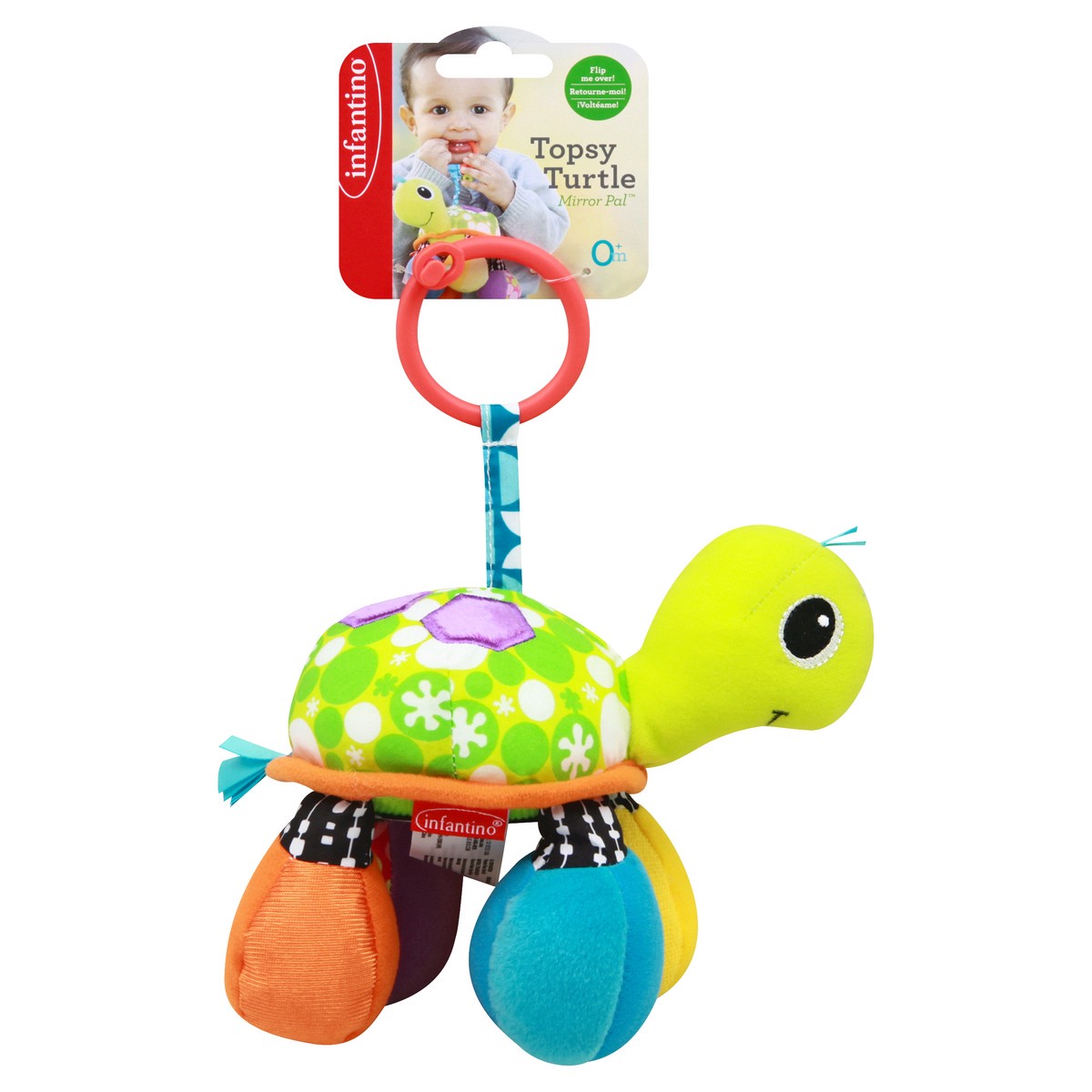 slide 11 of 11, Infantino Mirror Pal Topsy Turtle 0+ Months Toy 1 ea, 1 ct