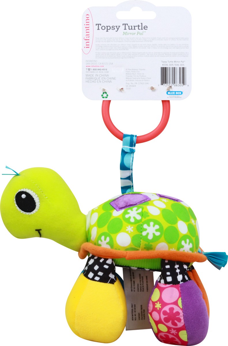 slide 8 of 11, Infantino Mirror Pal Topsy Turtle 0+ Months Toy 1 ea, 1 ct