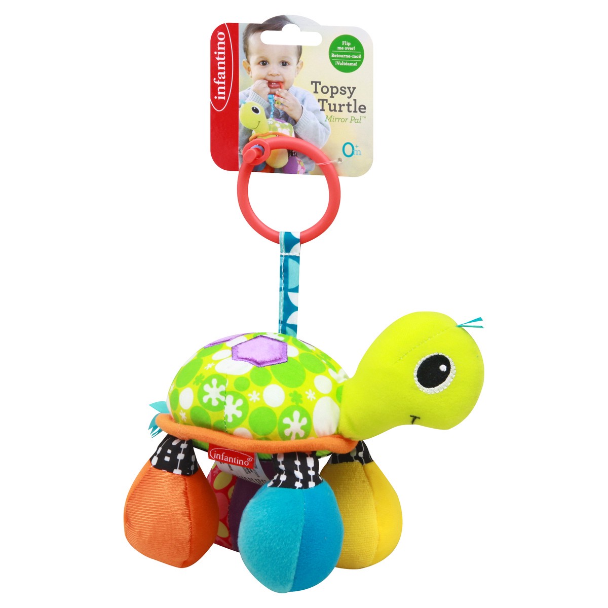 slide 10 of 11, Infantino Mirror Pal Topsy Turtle 0+ Months Toy 1 ea, 1 ct