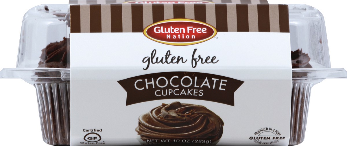 slide 1 of 6, Gluten Free Nation Cupcakes 4 ea, 4 ct