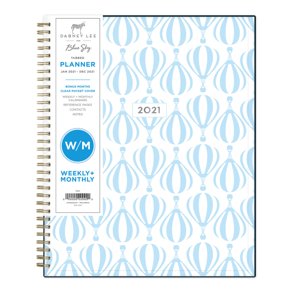 slide 1 of 4, Blue Sky Dabney Lee Weekly/Monthly Planner, 8-1/2'' X 11'', In The Clouds, January To December 2021, 122338, 1 ct