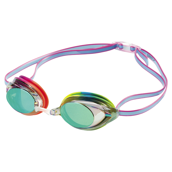 slide 1 of 1, Speedo Adult Vanquisher 2.0 Mirror Goggle, Rainbow, 1 ct