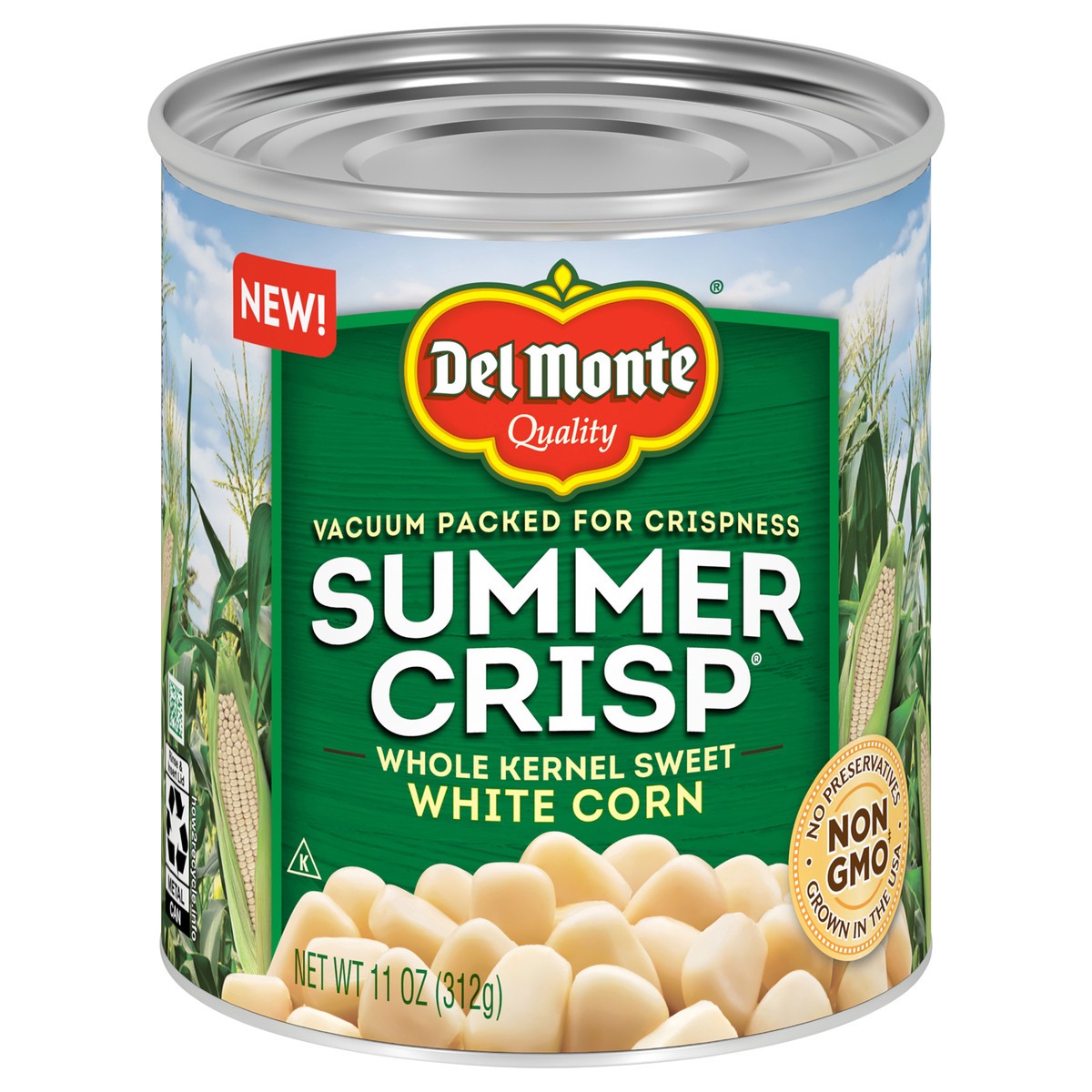 slide 5 of 10, Del Monte Summer Crisp Whole Kernel White Corn, 11 oz Can, 11 oz