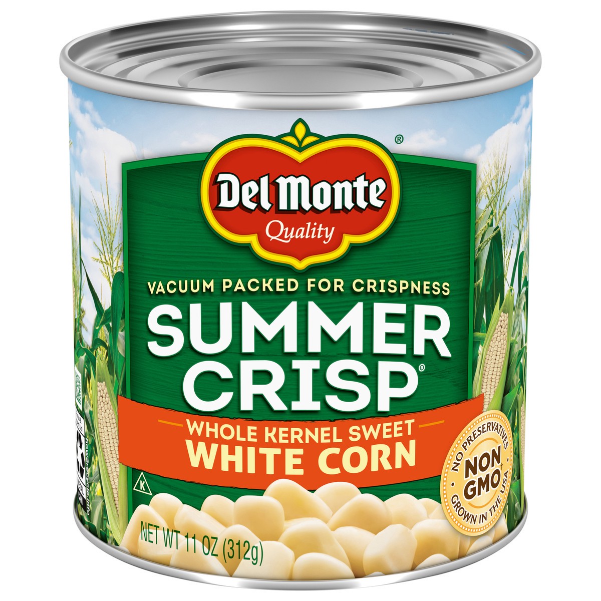 slide 1 of 10, Del Monte Summer Crisp Whole Kernel White Corn, 11 oz Can, 11 oz