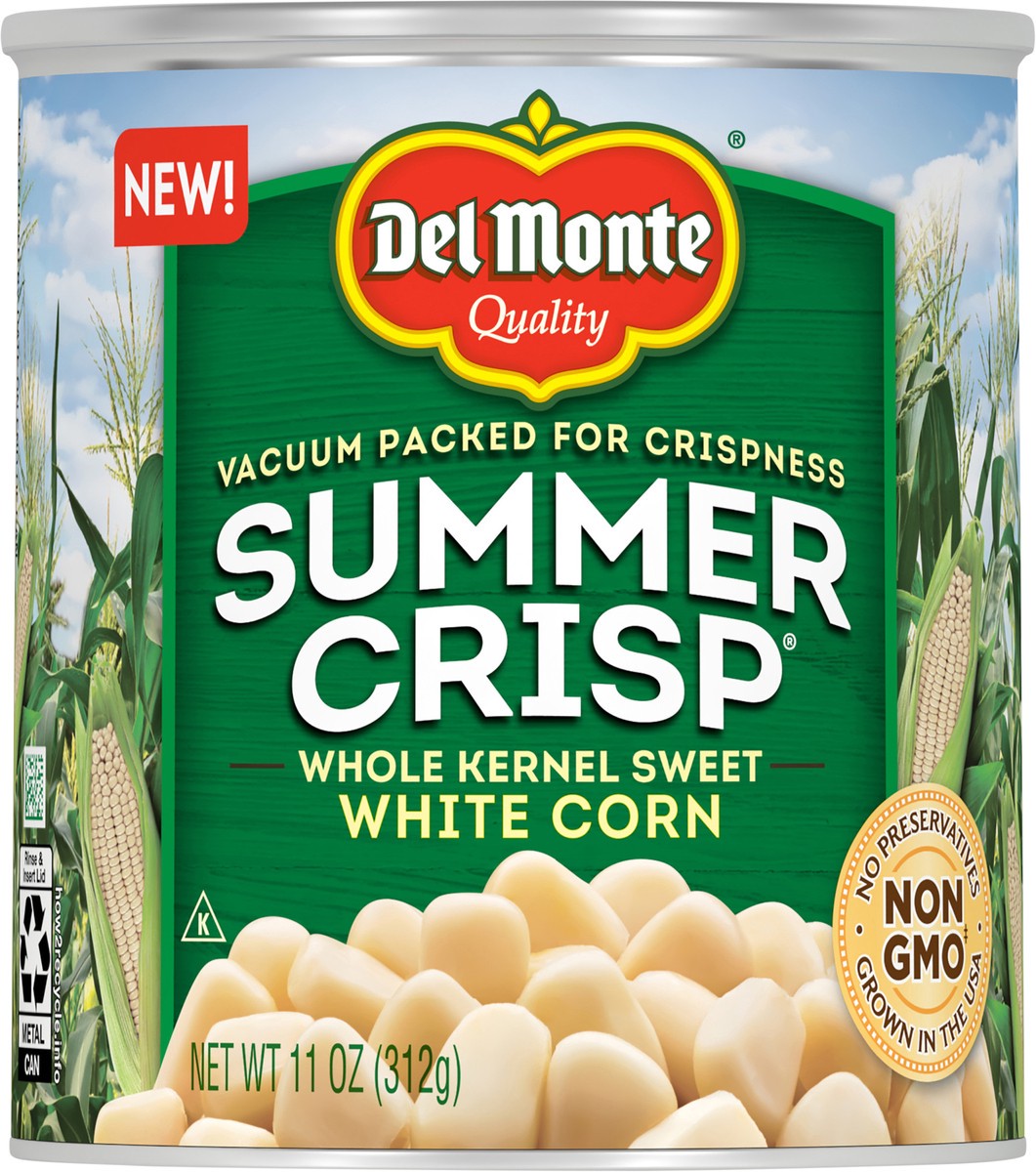 slide 10 of 10, Del Monte Summer Crisp Whole Kernel White Corn, 11 oz Can, 11 oz