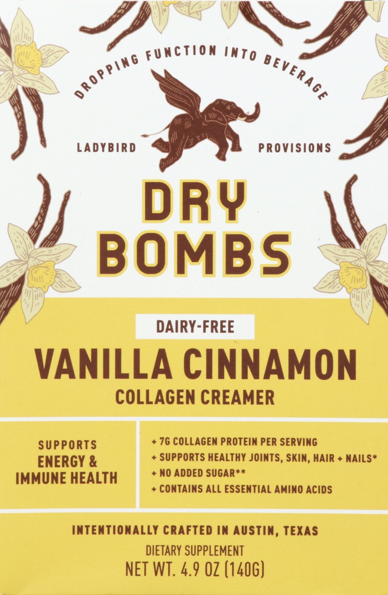 slide 1 of 9, Ladybird Provisions Dry Bombs Vanilla Cinnamon Collagen Creamer - 4.9 oz, 4.9 oz