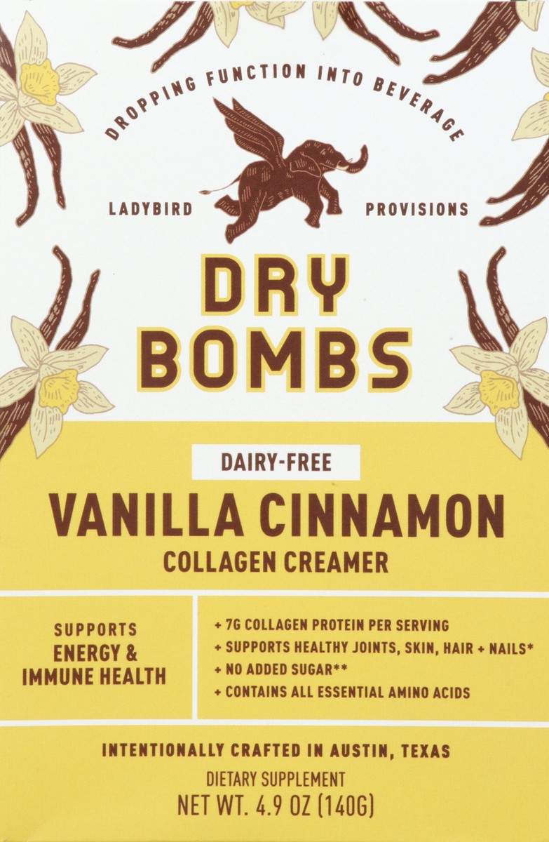 slide 6 of 9, Ladybird Provisions Dry Bombs Vanilla Cinnamon Collagen Creamer 4.9 oz, 4.9 oz