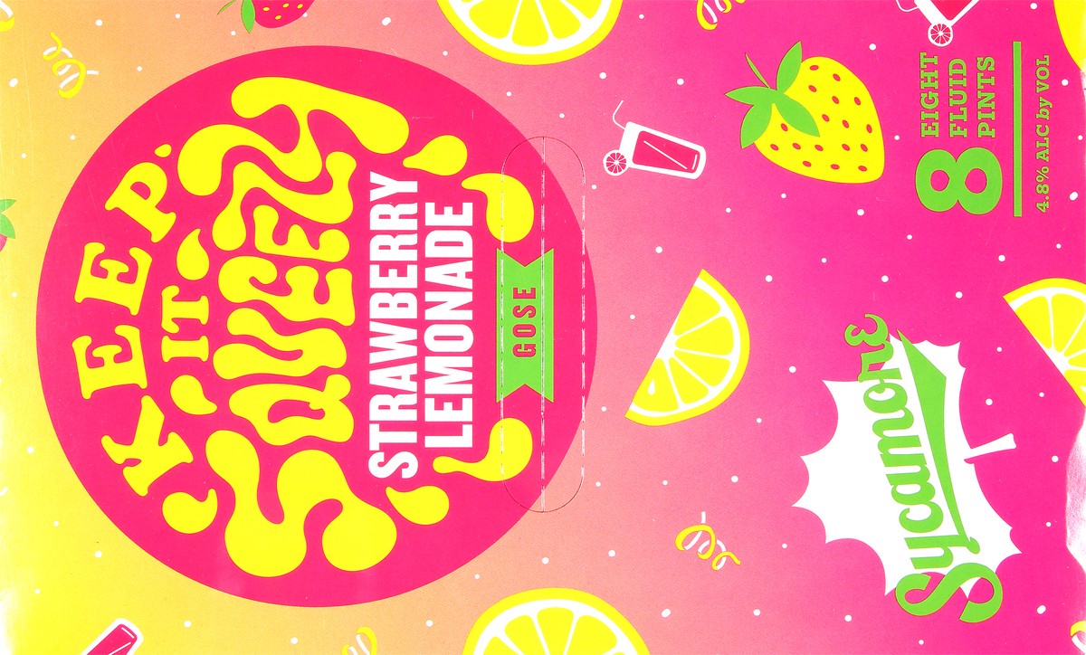 slide 11 of 11, Sycamore Strawberry Lemonade Gose 8 Pack 16 oz, 128 oz