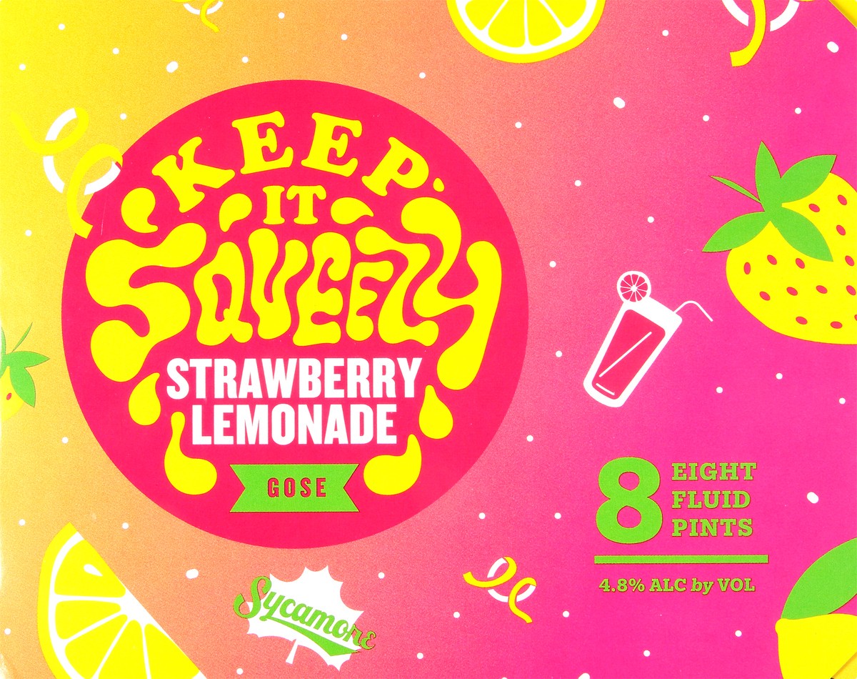 slide 6 of 11, Sycamore Strawberry Lemonade Gose 8 Pack 16 oz, 128 oz