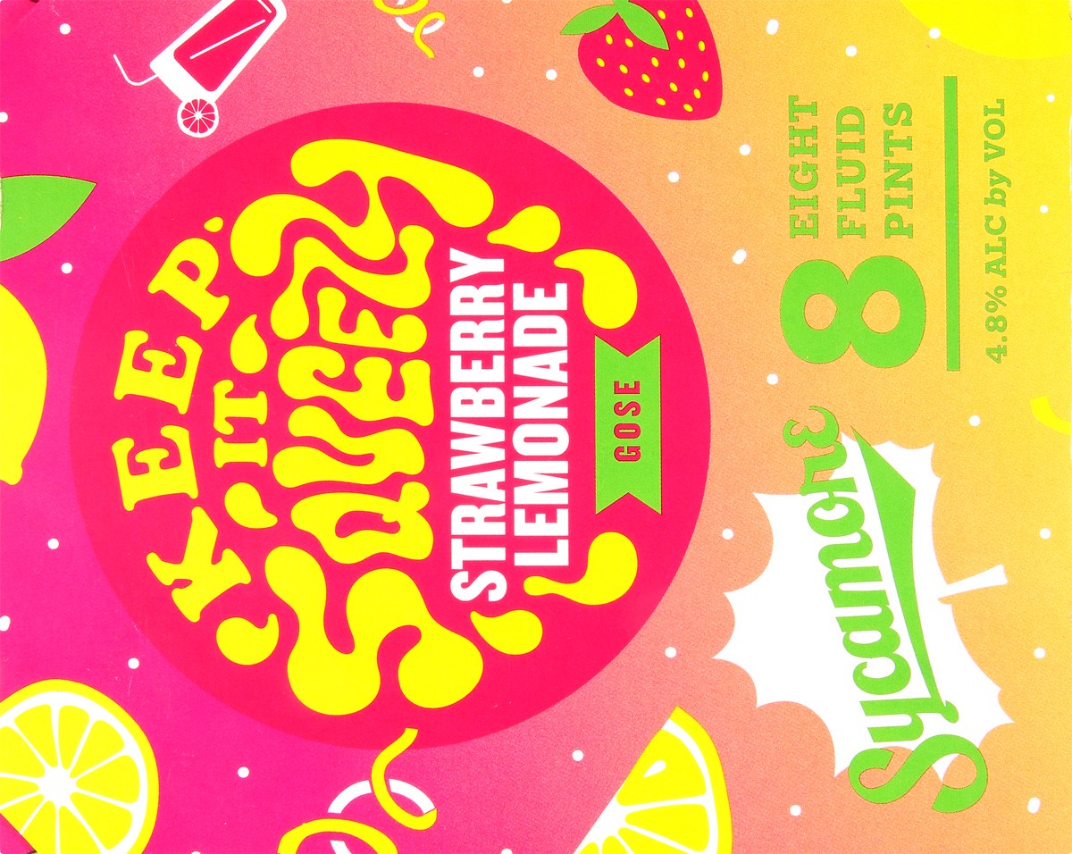 slide 7 of 11, Sycamore Strawberry Lemonade Gose 8 Pack 16 oz, 128 oz