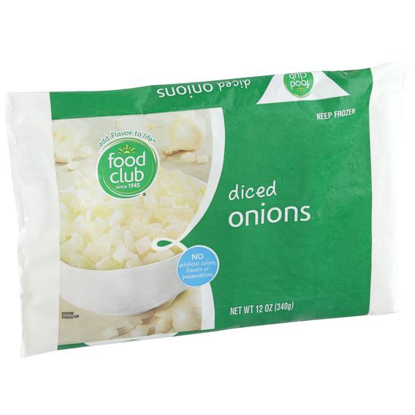 slide 1 of 1, Food Club Diced Onions, 12 oz