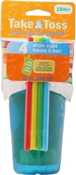 Take & Toss 18M+ 10 Ounce Straw Cups 4 ea