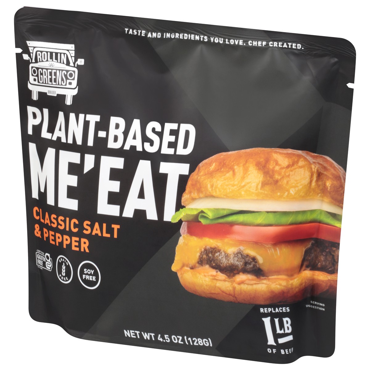 slide 6 of 12, RollinGreens Plant-Based Classic Salt & Pepper Me'eat 4.5 oz, 4.5 oz