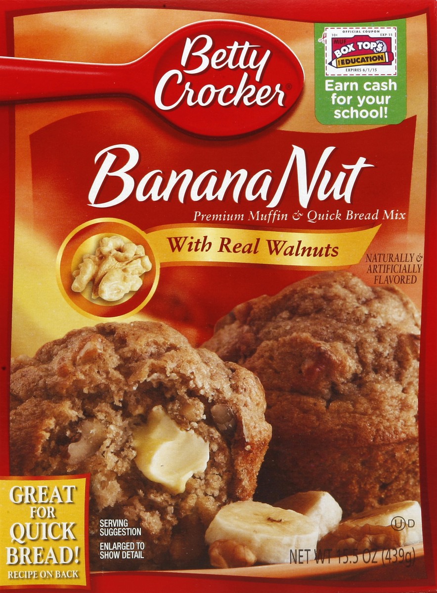 slide 4 of 4, Betty Crocker Muffin Quick Bread Mix Premium Banana Nut, 13 oz