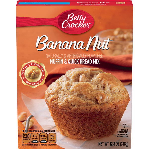 slide 1 of 4, Betty Crocker Muffin Quick Bread Mix Premium Banana Nut, 13 oz