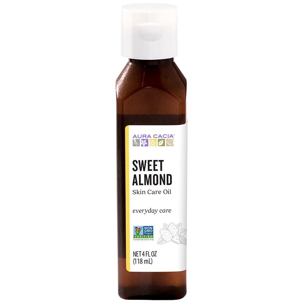 slide 1 of 4, Aura Cacia Sweet Almond Natural Skin Care Oil, 4 fl oz