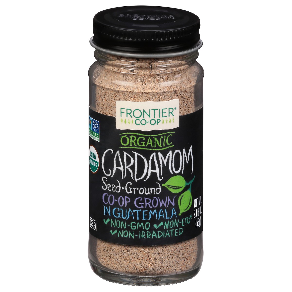 slide 1 of 10, Frontier Co-Op Organic Ground Cardamom Seed 2.08 oz, 2.08 oz