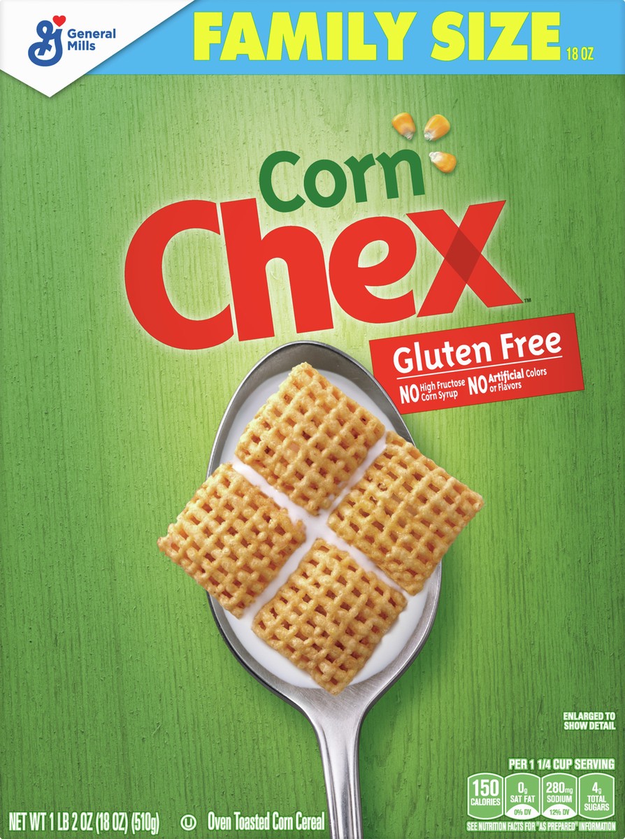 slide 13 of 13, Chex Family Size Gluten Free Corn Cereal 18 oz, 18 oz