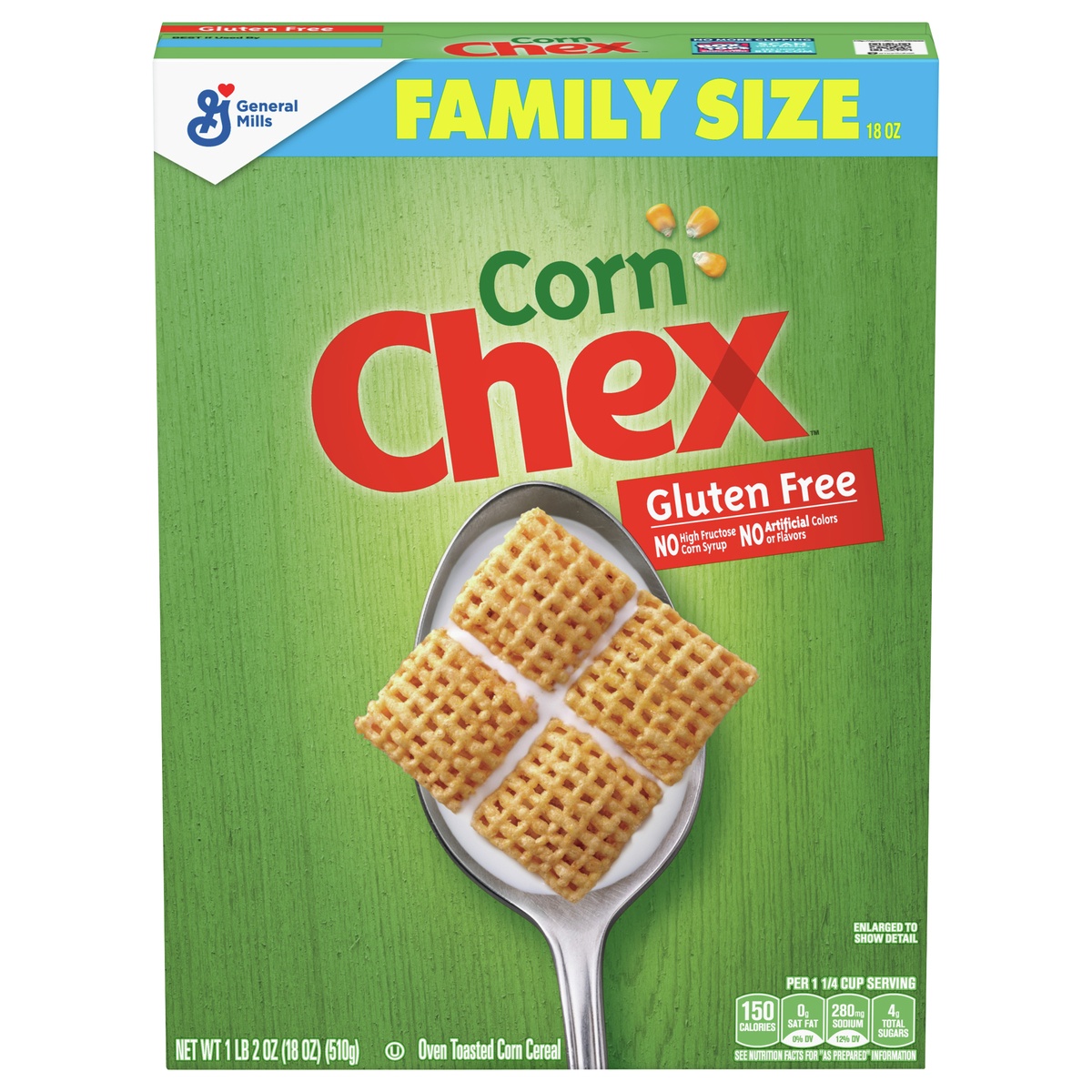 slide 1 of 1, Chex Family Size Gluten Free Corn Cereal 18 oz, 18 oz