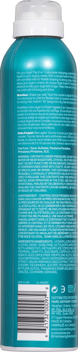 slide 2 of 14, Marc Anthony True Professional Style Flex Hairspray, 2-in-1 Adjustable Hairspray, 10 oz