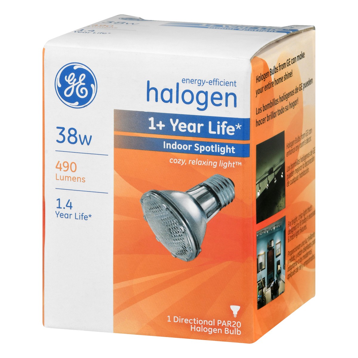 slide 2 of 11, GE Halogen 38 Watts Light Bulb 1 ea, 1 ct