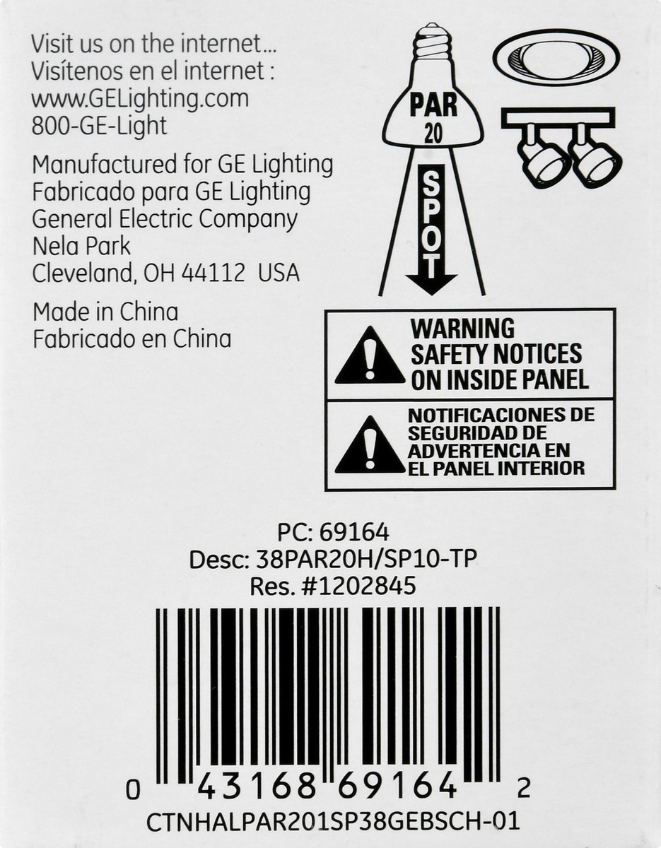 slide 3 of 11, GE Halogen 38 Watts Light Bulb 1 ea, 1 ct