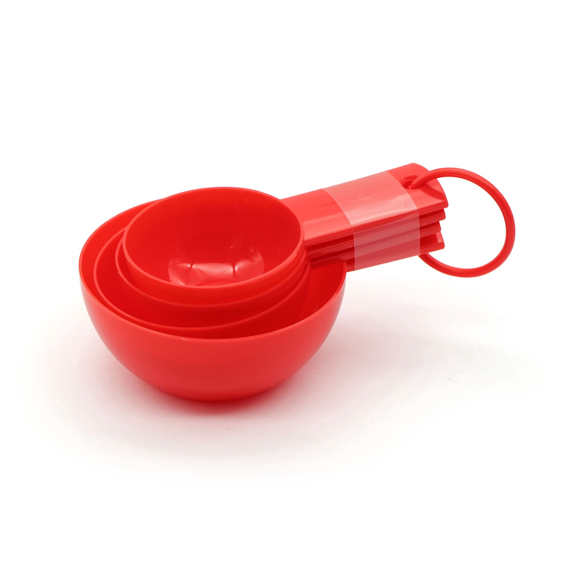 slide 3 of 4, Red Measuring Cup Set By Fab Finds, set of 4 measuring cups