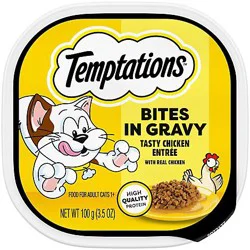 Temptations Bites in Gravy Tasty Chicken Adult Wet Cat Food Single - 3.5 Oz