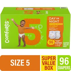 Comforts™ Day or Night Baby Diapers Size 5 (27+ lbs) Super Value Box, 96 count