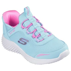 Skechers Girls' Bounder Athletic Shoes, Turquoise, Size 4