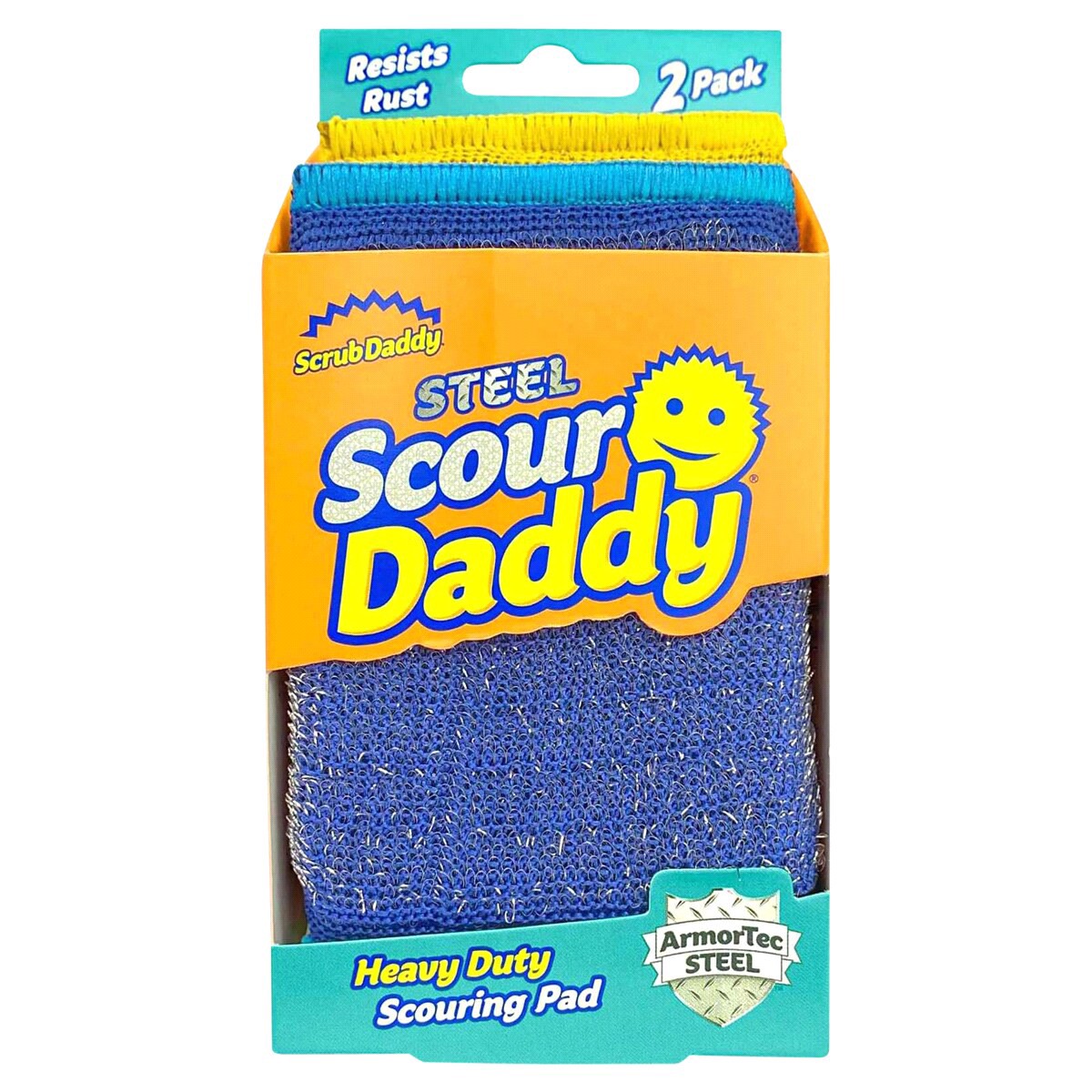 slide 1 of 3, Scrub Daddy Scour Daddy Steel Scouring Pad, 2 ct