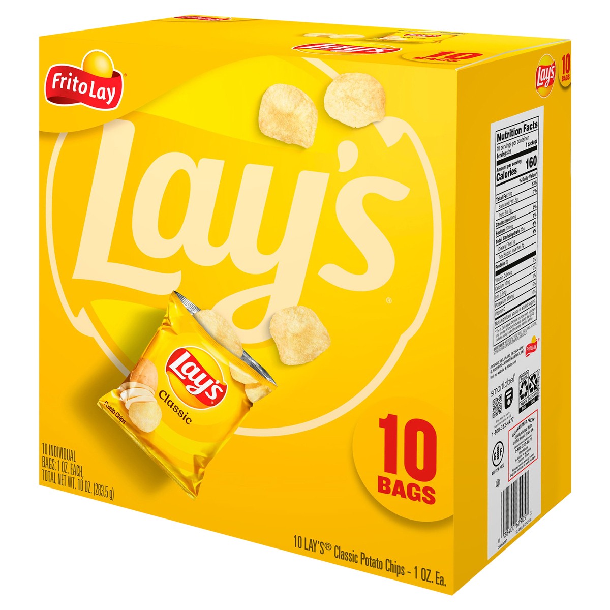 slide 5 of 9, Lay's Potato Chips, Classic, 10 ct